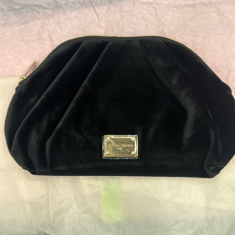 Dolce & Gabbana Black Velvet Cosmetic Pouch